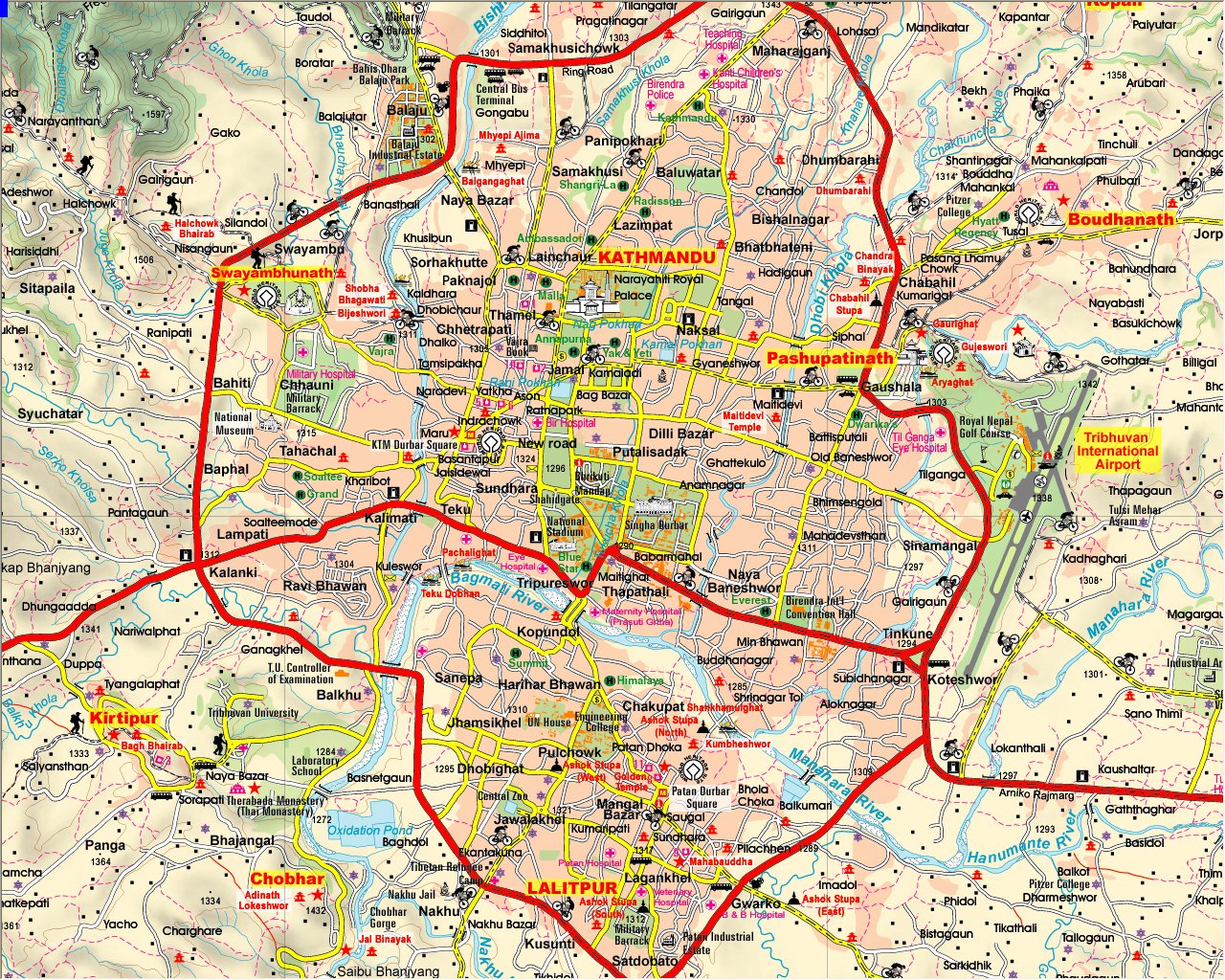 Maps of Kathmandu | Maps – Map of Subway, Metro Map, Map of Europe ...